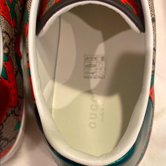 Gucci Strawberry Print Sneakers - Picture 9 of 11